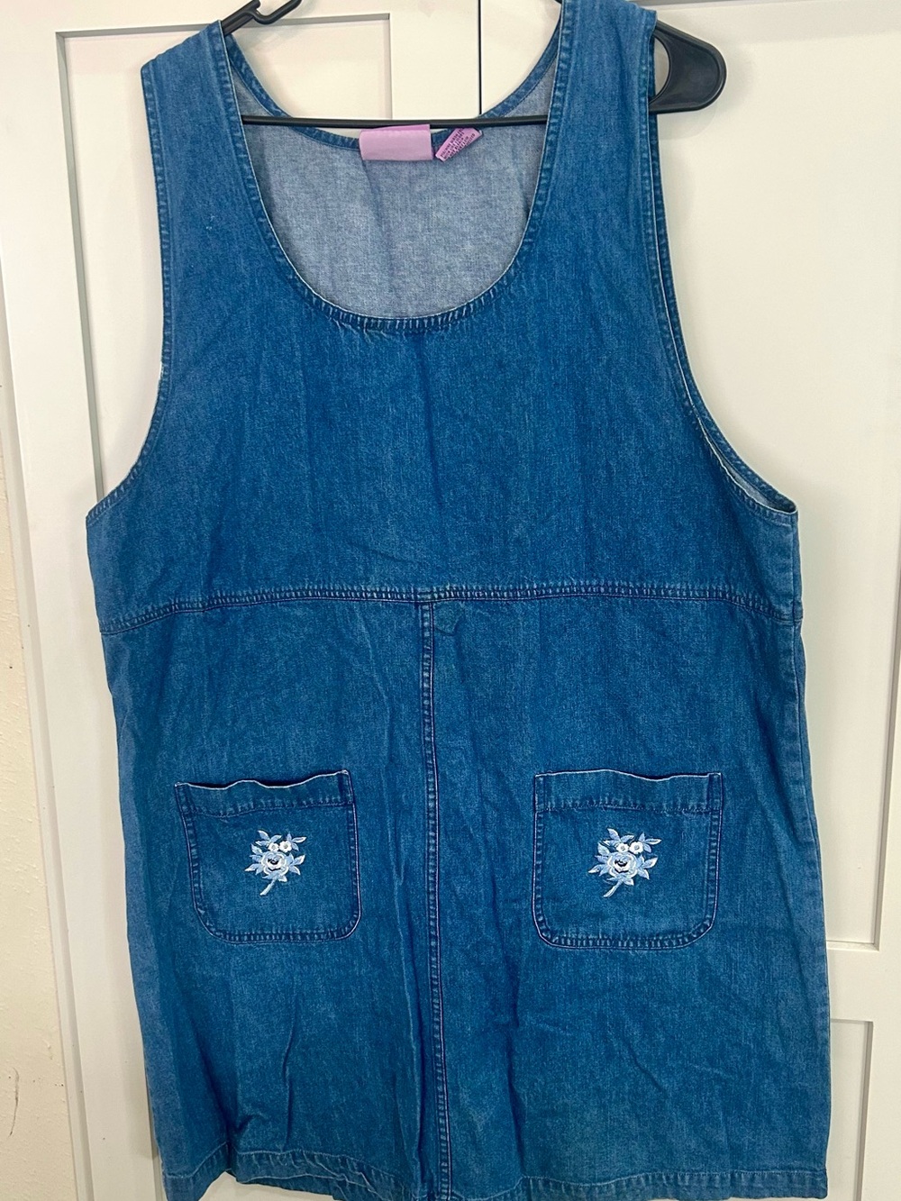 Preview International Blue Denim Sleeveless Tunic with Lilac Label